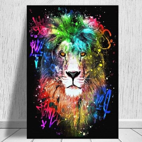Watercolour Animal Home Decor Lion And Deer Nordic Posters And Prints Wall Art Pictures On Canvas Painting For Living Room