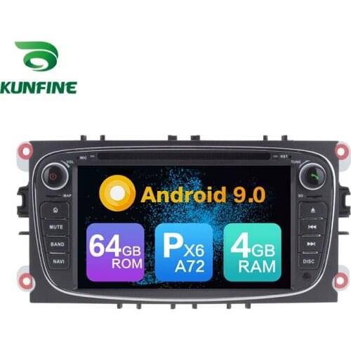 Android 9.0 Core PX6 A72 Ram 4G Rom 64G Car DVD GPS Multimedia Player Car Stereo For FORD Focus 2007-2010 Radio Headunit