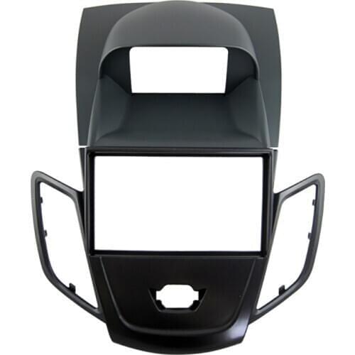 Carbar Double 2 Din Car Radio Fascia for Ford Fiesta 2008-2011 Fascia Dash Dashboard Frame Panel Trim Kit Car Stereo