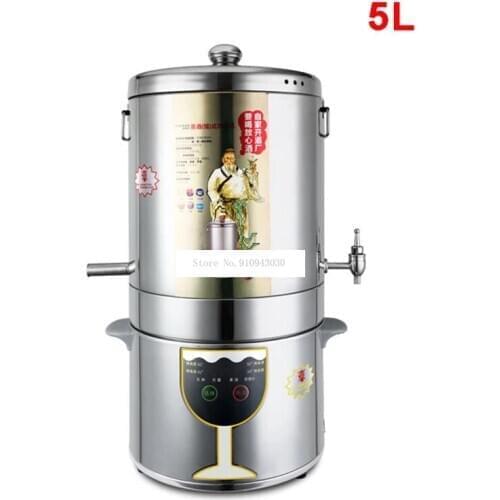 5L Automatic Intelligent Control Wine Brewing Machine Household Distiller Wine liquor Fermented Distillation Machine