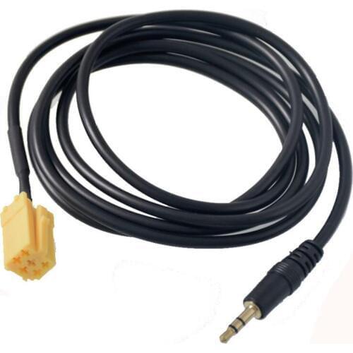 Car 3.5MM Jack to ISO 6Pin Connector Aux Cable Adapter for Alfa Romeo for Fiat Grande Punto 500
