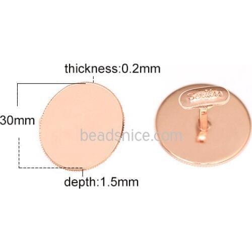 Beadsnice Cufflinks Tray Cuff Links Brass Blank for DIY Jewelry Making Cufflink Blanks Supplies ID 39613/8893