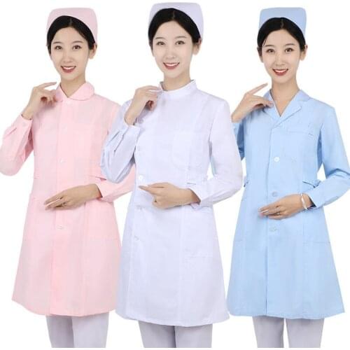 Nurse Uniform Lab Coat Medical Uniforms Nurse Uniforms Short Sleeve White Blue Pink Doctor Coat Pharmacy Beauty Salon Work Wear