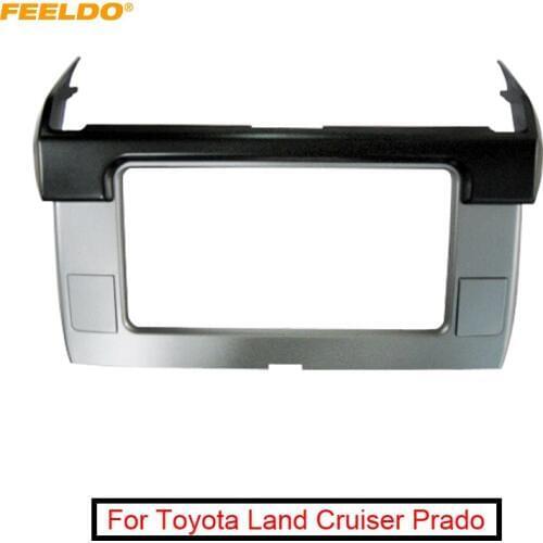 FEELDO Car CD/DVD Radio Stereo Fascia Frame For Toyota Land Cruiser Prado 13-17 2DIN Dash Panel Installation Kits