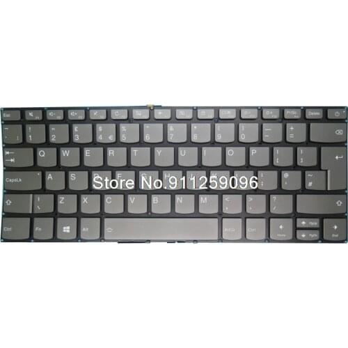 Laotop Keyboard For Lenovo For Ideapad Slim 1-14AST-05 United Kingdom UK With Backlit Gray New