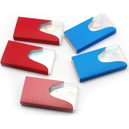 Eyelash Packaging Box Custom Logo Empty 10/20/50 Set Transparent Plastic Pink Black Red Sleeve Eye Lash Boxes For Mink Eyelashes