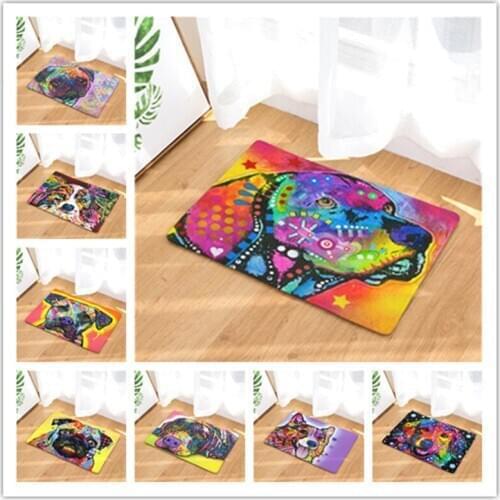 Art Style Animal Patterns Printing Doormat Home Decoration Non-slip Floor Mat Door Mat For Living Room/Bathtoom/Hallway/Outdoor
