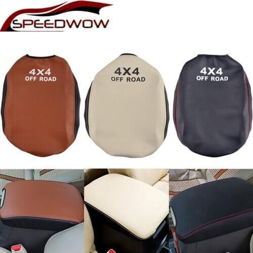 SPEEDWOW Leather Car Armrest Case Cover For Toyota Land Cruiser Prado 150 2010-2018 200 LC200 FJ200 2008-2018 Arm Rest Lid