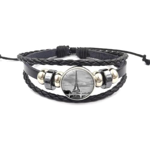 Vintage style leather bracelet, gem weaving time, hand-woven beaded bracelet, bracelet, jewelry bag, mens and womens jewelry