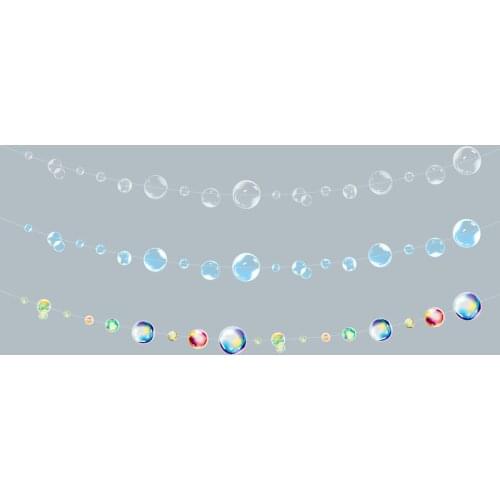 Colorful Bubble Banner Mermaid Party Aquarium Decor Under The Sea Party Little Mermaid Theme Birthday Garland