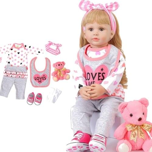 60cm Babe Reborn Baby Doll Soft Silicone Lifelike Body Birthday Christmas Surprise Gift Reborn Boneca Menina Bebes Doll For Gift