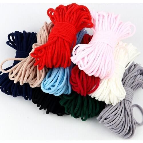 3mm Round Elastic Band Mask Rope Rubber Band For Masks Garment Elastic Tape Mask Ear Hanging Cord String DIY Sewing Accessories