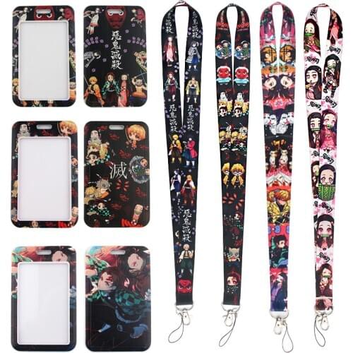 MD245 DMLSKY Anime Lanyard Keychain keys Badge Mobile Phone Rope Kids Gifts Card Holder Cover With Lanyard