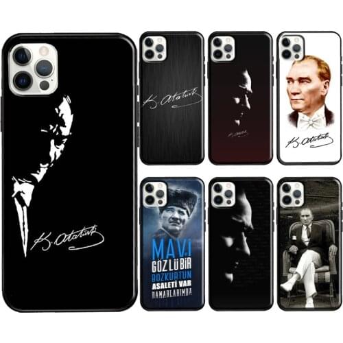 Mustafa Kemal Ataturk Soft Case For iPhone 11 12 Pro Max 12 Mini 6S 7 8 Plus SE 2020 XS Max X XR Phone Coque