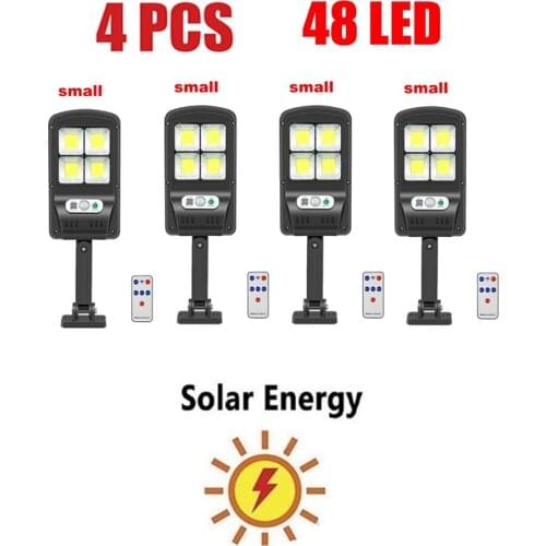 4pcs tabular oblong 48 LED Solar Power Wall Light PIR Motion Sensor Outdoor solar Street Lamps IP65 Waterproof Garen Outdoors l