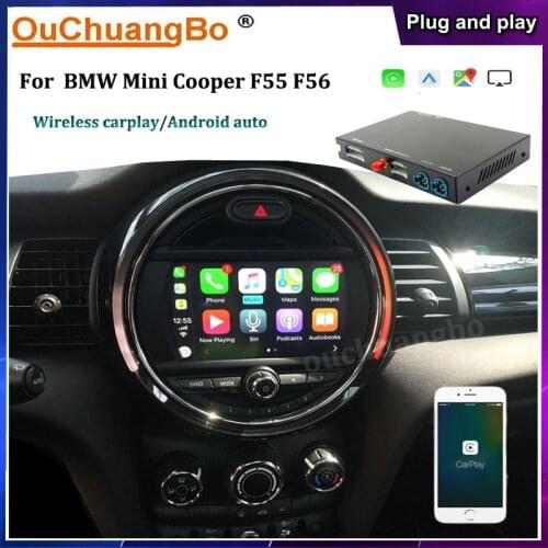 Ouchuangbo upgrade wireless Android Auto CarPlay Apple Player for BMW Mini Cooper F54 F55 F56 F60 support camera Mirrorlink