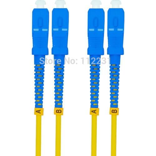 30Meters SC to SC Singlemode Duplex Optical Fiber Patch Cord Cable,SC/PC-SC/PC,3.0mm SC-SC 9/125 30M
