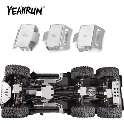 YEAHRUN Stainless Steel Front/Rear Axle Protection Plate for Traxxas TRX6 1/10 RC Crawler Car Upgrade Parts