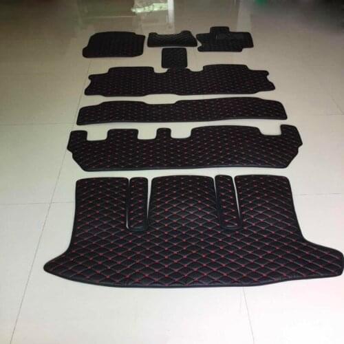 Custom full set car floor mats + trunk mat for Right hand drive Honda Freed GB5 GB6 GB7 2021-2017 6 7 8 seats waterproof carpets