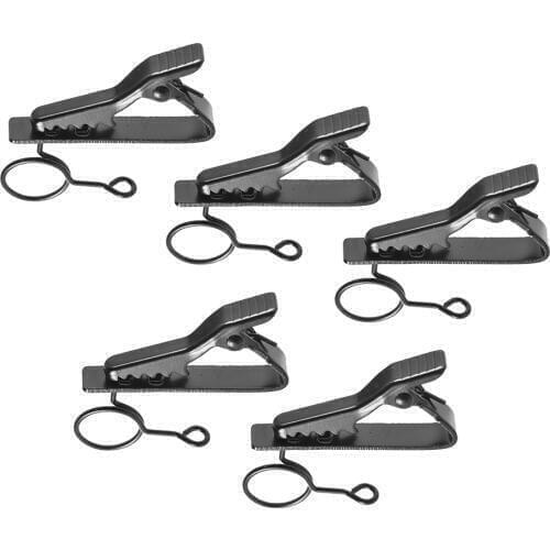Andoer EY-J04A 5pcs 10mm/ 6mm Wired Lapel Mic Microphone Tie Clip