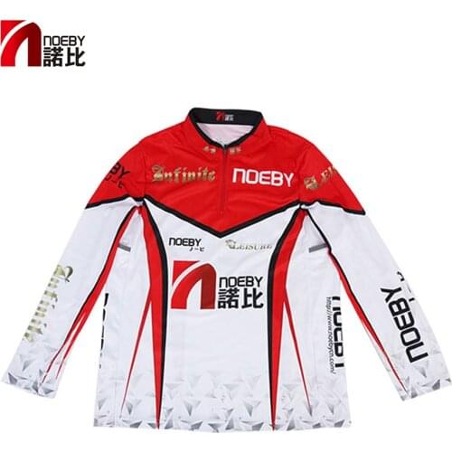 Noeby Fishing Clothes Long Sleeve Shirt Quick Dry Anti-friction Printing Clothes Fishery Fishing Supplies Accessories Clothing