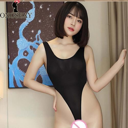 8 Color Teddy Sexy Lingeire Women Black High Cut Bodysuit Hot Thin Sheer See Through Erotic Lingerie High Elastic Lenceria 016