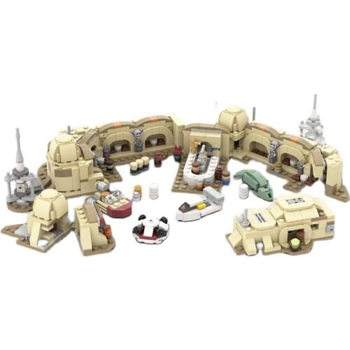 MOC Hope Desert Battlefield Space Wars Series Mos Eisley Cantina Building Blocks Kits House Construction Hut Model Toy Kid
