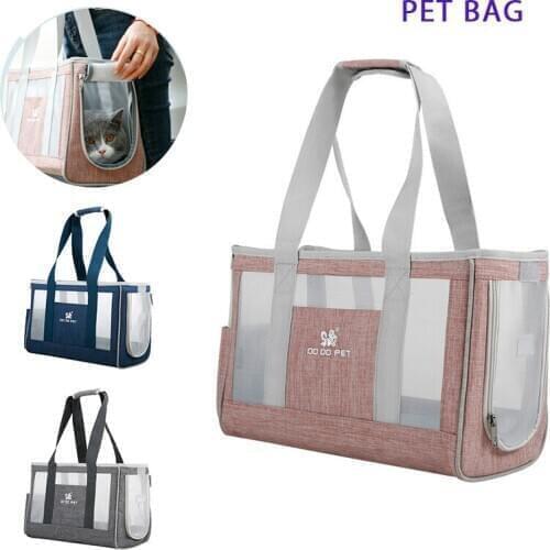Oxford Breathable Dog Sling Pet Dog Cat Bag Single Shoulder Dog Bags Portable AIRY Mesh Dog Handbag Durable Travel Puppy Bag