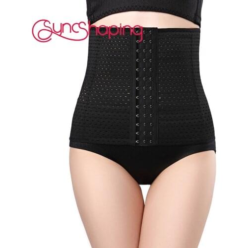 Women High Waist Shaping Panties Breathable Body Shaper Body Building Front Buckle Three Breasted Dropship Support