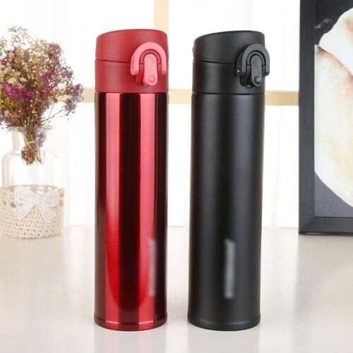 Vacuum Cup Sports Kettle Bounce cover Insulated Double Wall 304 Stainless Steel Mugs water bottle