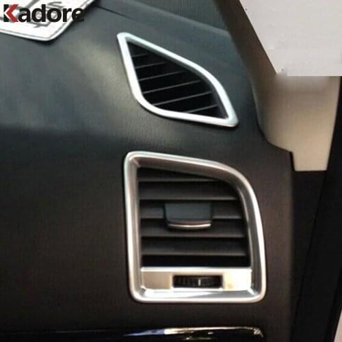 Interior Front Air Condition AC Outlet Vent Cover Trim For Mazda CX-5 CX5 2012 2013 2014 2015 ABS Matte Car Accessories 4pcs