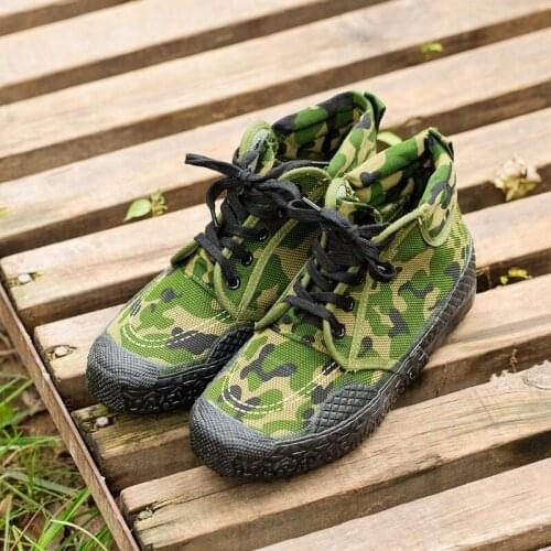 High Top Sneakers Camouflage Rubber Boots Spring Autumn Ankle Shoes Lace Up Canvas Boots Men Military Tactical Boots Zapatillas