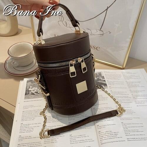Women Crossbody Shoulder Bag Leather Bucket Bags For Women 2020 New Design Handbag And Purse Trend Retro Totes New Wave