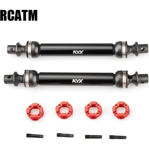 1 Pair Metal Reinforced Steel Transmission Shaft with Flange CVD for 1/10 RC Crawler Car Axial Capra 1.9 UTB