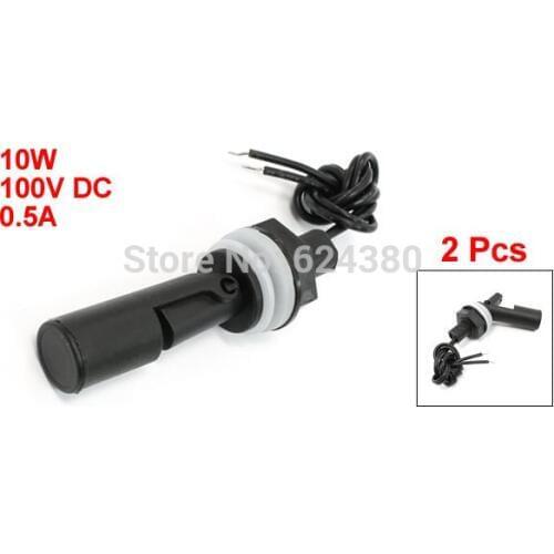 2 Pcs / Lots x Horizontal Side Mount P.P PP Float Switch Fish Tank Pool Liquid Water Level Sensor Black ZPC4