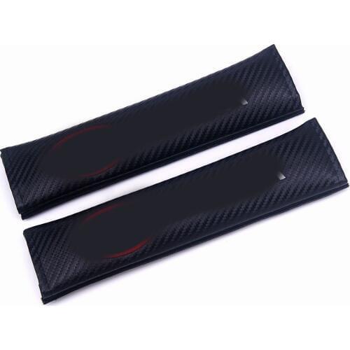 2pcs Carbon Fiber Seat Belt Cover Shoulder Padding Car Styling For Toyota 4Runner Avalon Avanza Camry Corolla Hilux Land Cruiser