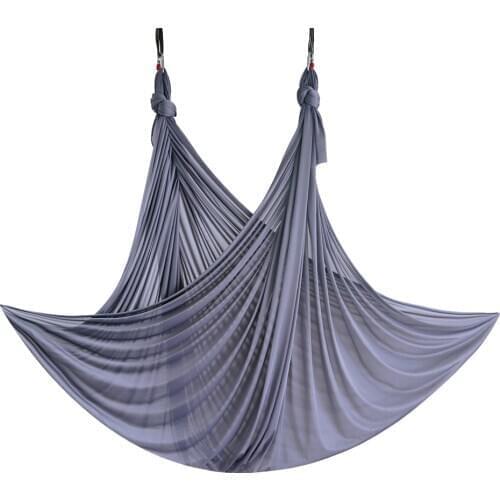2020 New Colors 5*2.8M Fly Yoga Hammock Swing Aerial Yoga Hammock Fabric for Yoga Execise Workout Dark Grey Bud Green Champagne