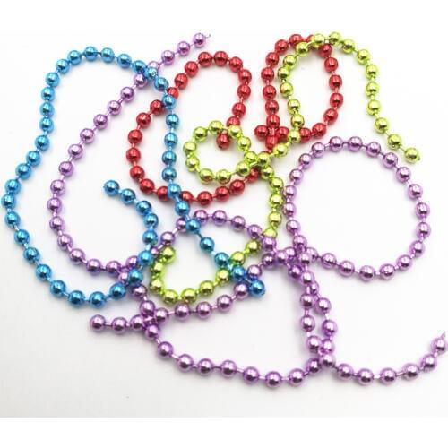 3Pcs 15cm Length\2.4mm Dia.Small Fly Tying Bead Chain Eyes Dumbell Chains Multiple Color Purple Blue Green Red