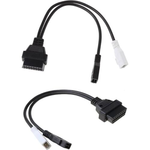50LC 2X2 To 16 Pin Female OBD2 Diagnostic Connector Adaptor Cable For VAG