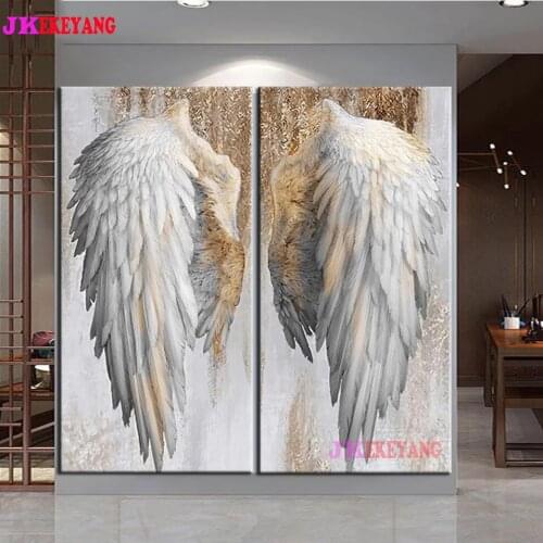 Large 5D Diy diamond painting Angel wings Diamond Mosaic Rhinestone Embroidery cross stitch Y4601