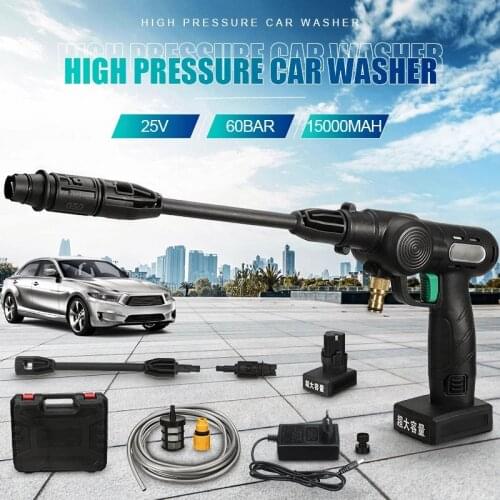 Wireless High Pressure Car Washer Water Gun Water Spray Gun 400W 15000mAh 60BAR Portable High Pressure Car Washing Machine