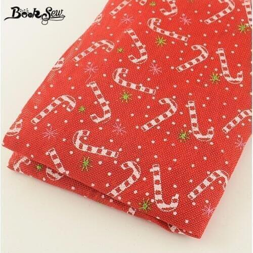 Booksew Christmas Fabric 50x150cm Red Sewing Meter Cloth For Bag Cushion Pillow Quilting Stocking Home Decoration Patches Telas