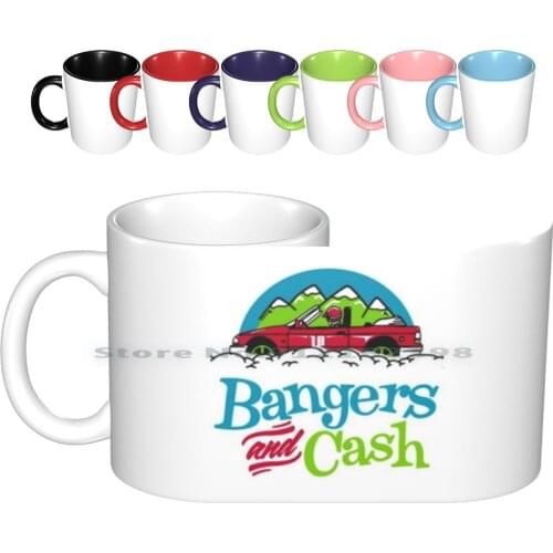 Bangers And Cash Ceramic Mugs Coffee Cups Milk Tea Mug Logo Logoparody Parody Community Cartoon Cartoons Car Cars Bestseller