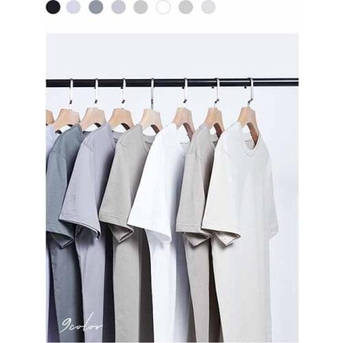 Brand T-shirt men Solid color o-neck mans T-shirt Casual cotton Short Sleeve T-Shirts mens summer