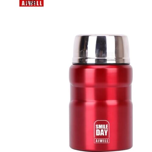 Double 304 Stainless Steel Thermos Food Jar Soup Containers Large Capacity Vacuum Flasks Portable Lunch Bento Box 600ml