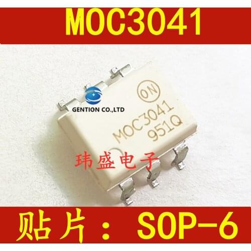 20PCS MOC3041 SOP6 MOC3041SRM three-terminal two-way thyristor photoelectric coupler in stock 100% new and original