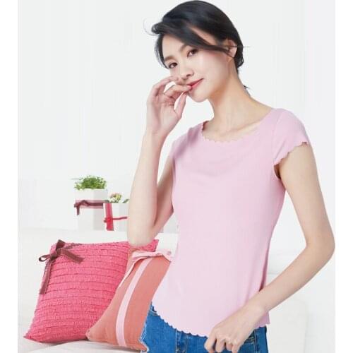 Women Solid T shirts Cotton and Silk Mix Plain O neck Short Sleeved Shirts 2021 Summer Candy Colors Streetwear Casual Tops Tees
