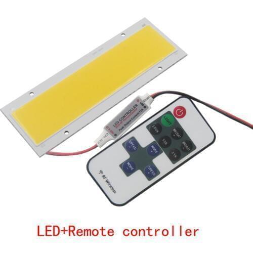 Hot sale allcob manufacture 140x50mm LED COB Strip Car Light Source 12V DC 20W dimmable with remote controller for car DIY lamp