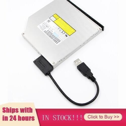 Dropshipping Newest USB 2.0 To Mini Sata II 7+6 13Pin Adapter Converter Cable For Laptop DVD/CD ROM Slimline Drive In Stock