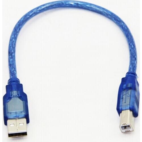 50pcs transparent blue 5FT 10FT 0.3M/1.5M/3M/5M USB 2.0 Printer Cable Type A to B Male High Speed Scanner Data Cord